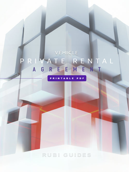 Vehicle Private Rental Agreement Template - (Pro Version)